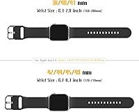 Vista 273 de Correa deportiva de silicona suave compatible con cierre clásico compatible con correas de Apple Watch de 49, 45, 44, 42, 41, 40 y 38 mm para iWatch