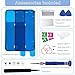 ZNZHKR 16 Back Glass Replacement with Wireless Charging Flex Cable and Camera Frame All Parts for iPhone 16 (6.1 Inch White) Replacement of Equipment Waterproof Tape