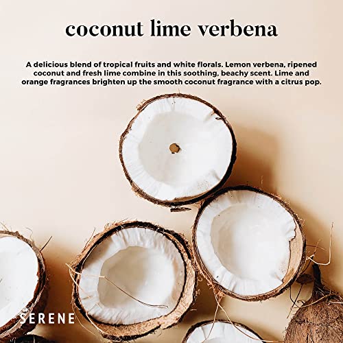 Hidden Label Large Scented Candle, Coconut Lime Verbena, 30Oz 3 Wick Huge Candle, Serene Collection Slow Burn Natural Soy Candles For Home Scented #TOP1