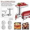Metal Meat Grinder Attachment for KitchenAid Stand Mixer, Meat Grinder for Kitchen Aid Includes 4 Grinding Plates, 3 Sausage Stuffer Tubes, 2 Grinding Blades, Food Grinder Attachment for KitchenAid