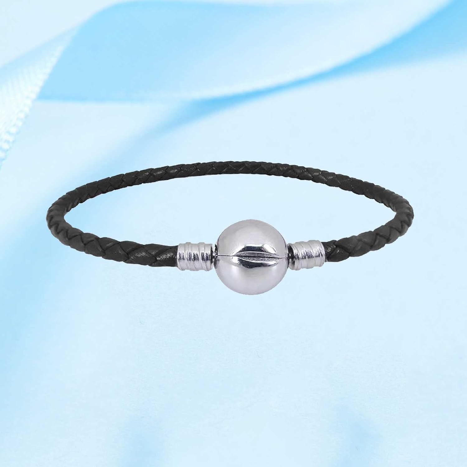 KunBead Leather Chain Bead Charms Bracelets for DIY Jewelry Making for Women Teen with Clip Lock Clasp Compatible with Pandora Charms - Image 2