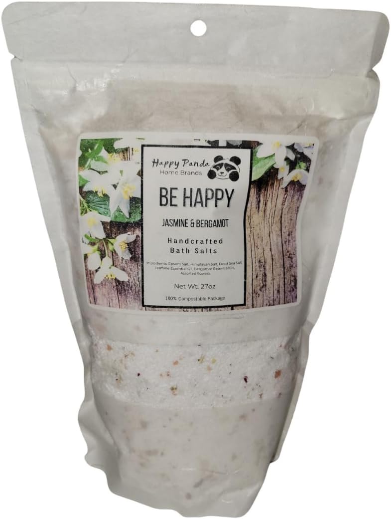 Be Happy Jasmine and Bergamot Bath Salts Bag 27oz