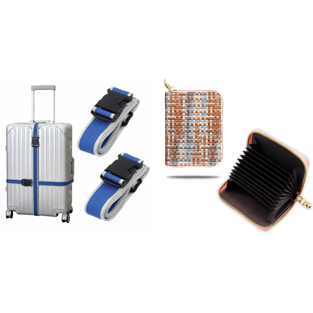 kraptick Adjustable Luggage Straps with Heavy-Duty Secure Buckle – Extra-Strong Travel Suitcase + Wallet for Unisex - The Ultimate Stylish and Compact Credit, Debit, ATM Card Holder-picture-47