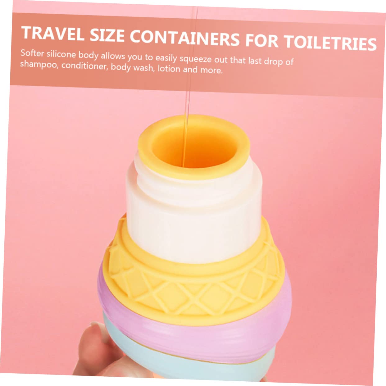 3 Set Bottiglie Viaggio Silicone Per Liquidi Contenitori Antileak Per Shampoo E Lozioni Per Viaggi E Attività 3 Pezzi * 3