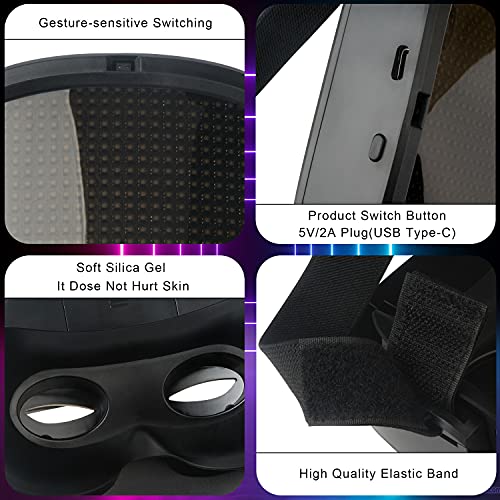 Megoo Led Mask With Bluetooth Programmable App,Shining Led Light Up Face Mask For Adult Kid Halloween Masquerade Party(Usb Recharge) #TOP4