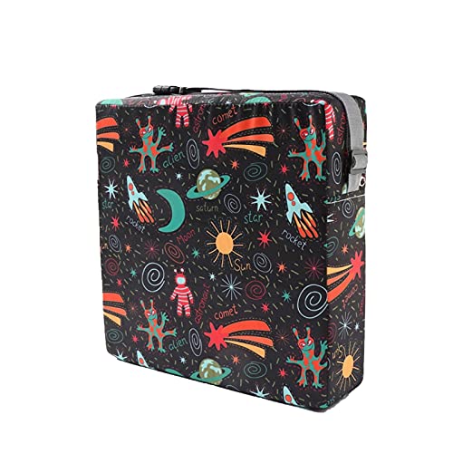 Sedia da pranzo con seduta rialzata - Cuscino per imbracatura stampato colorato Cuscino rialzato per seggiolino per bambini regolabile smontabile e lavabile in PU Sedia da viaggio Sedia da pranzo pe