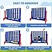 GYMAX Giant Four in a Row, Wall Mounted 4 to Score Jumbo Game with Carrying Bag & 42 Chesses, Indoor Outdoor Connect 4 Family Games for Kids Adults (Red+Blue) GYMAX Giant Four in a Row, Wall Mounted 4 to Score Jumbo Game with Carrying Bag & 42 Chesses, Indoor Outdoor Connect 4 Family Games for Kids Adults (Red+Blue)