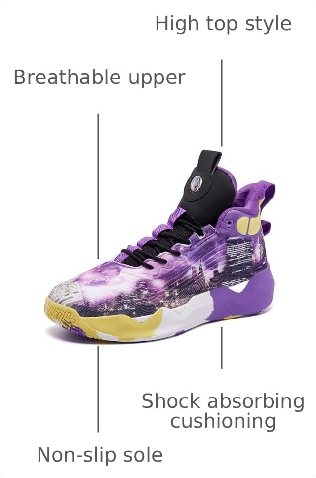 Image of Women Men Basketball Shoes Fashion Running Sneakers Colorful Painting Sport Shoe