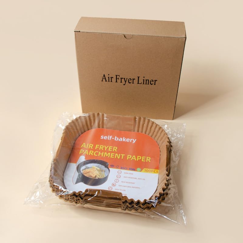 Lot De 100 Doublures Jetables Pour Friteuse à Air - 20x20 Cm - Compatible Ninja, Résistant à La Chaleur Et Graisse