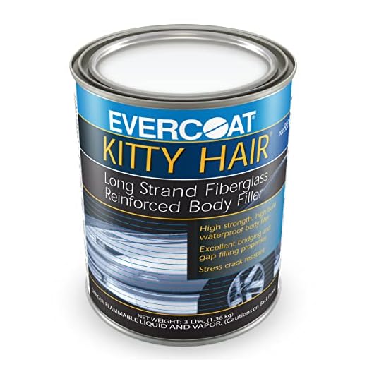 Everocat Kitty Hair Long Strand Fiberglass Reinforced Filler for Fiberglass & Sheet Metal - 32 Fl Oz