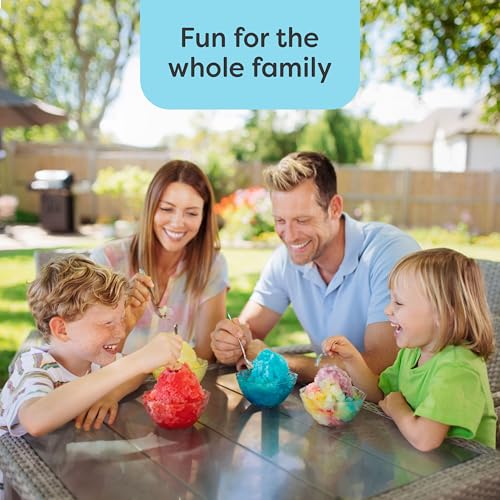 Image of Nostalgia Shave Ice and Snow Cone Machine, Multi-Use Ice Shaver for Frozen Treats, Slushies, Snow Cones, and More - Reusable Cup and Ice Mold, Stainless Steel Blades - Blue Red