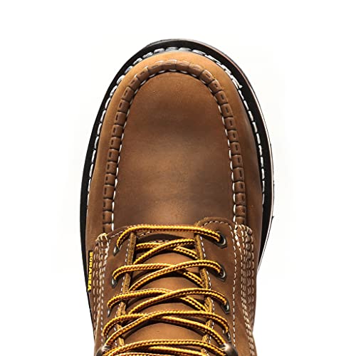 Image of Bonanza Boots FRONTIER DUAL 6 inch Moc Toe Work Boot - Premium Leather, Comfort Insole & Tough Wedge Outsole