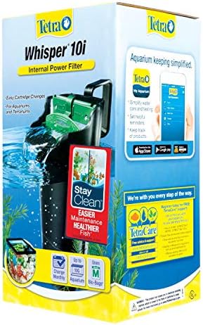 Tetra Whisper Internal Power Filter 5 To 10 Gallons — top-down angle highlighting key features