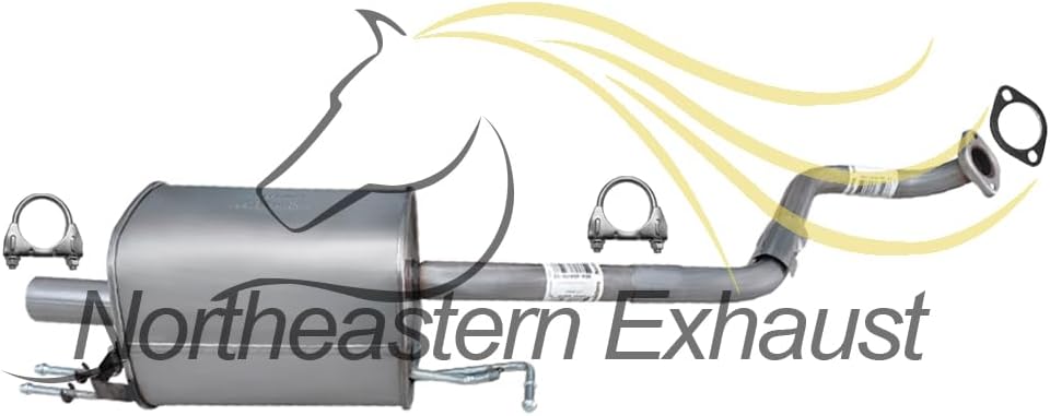 Northeastern Exhaust | Stainless Steel Center Muffler Assembly Compatible for Kia Soul 2014-2019 2.0L | Free Gasket and Clamps Included | Automotive Replacement Part