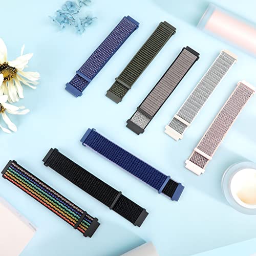 YCHDDER Fabric Nylon Uhrenarmbänder,16mm 18mm 19mm 20mm 22mm 24mm Schnellverschluss Armband Verstellbare Aatmungsaktive Gewebte Sportbänder Ersatzarmband für Herren Damen – Bild 6