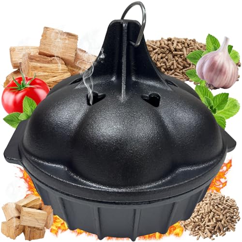UKENEM 2.3Qt Cast Iron Roaster