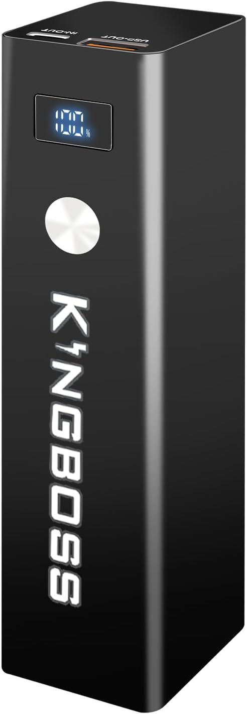Kingboss 15000mAh LiFePO4 Power Bank, Small Portable Charger with Digital Display, 22.5W PD & USB-C Fast Charging, Dual Input/Output Backup Battery for iPhone 15/14/13, Travel Backup, Tablet, Watches