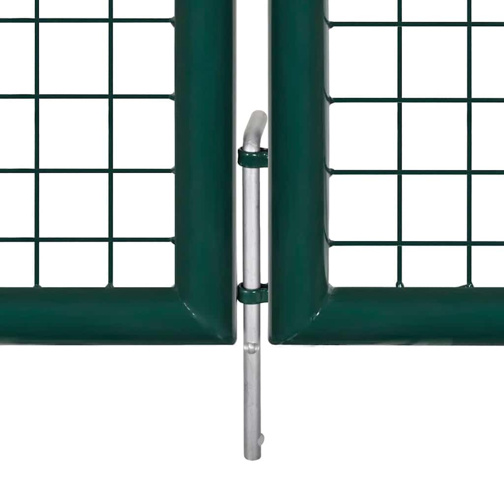 vidaXL Cancello per Recinzione in Acciaio 300x125 cm Verde