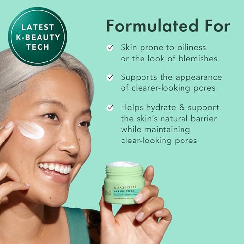 Rael Face Moisturizer, Miracle Clear Barrier Cream – Lightweight Moisturizer with Succinic Acid and Vitamin B5, Hydration, Korean Skin Care (1.8 oz)