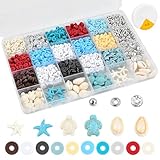 Set de Abalorios DIY para Fabricación Pulseras, 2400 Cuentas Colores con Caja, Kit de Manualidades con Accesorios Bisutería Cordón Elástico para Crear Pulseras Collares y Decoraciones