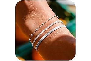 14K Gold/Silver Plated Bracelets Set for Women