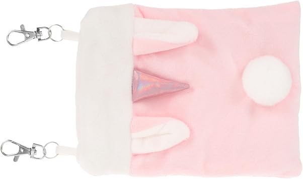 Small Animal Hanging Hammock Bed Cotton Sleeping Pouch Warm Soft Pink Small Size for Hamsters Guinea Pigs Sugar Gliders Cage Accessories