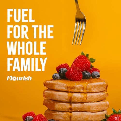Flourish Protein Pancake & Waffle Mix with Whey Protein, No Added Sugar, High in Fiber - Just Add Water - Buttermilk Flavour, 430 g Each (2 Pack) - Made in Canada — view 6