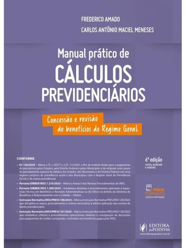 Capa de MANUAL PRÁTICO DE CÁLCULOS PREVIDENCIÁRIOS - 2026