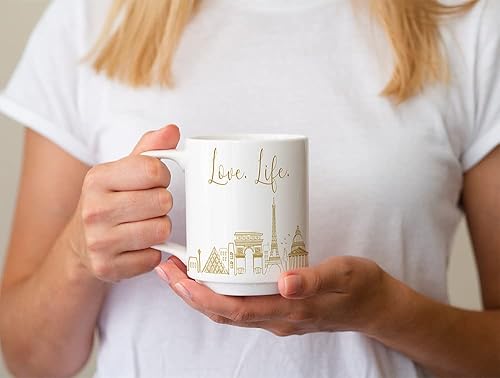 Miniatura 292 de Taza de cerámica Madrid Spain Skyline, taza blanca de recuerdo de Europa de 11 onzas, taza de café personalizada, regalo para cumpleaños, taza