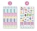 bloom daily planners Health Wellness and Fitness Planner Stickers - Variety Sticker Pack - Six Sticker Sheets Per Pack!