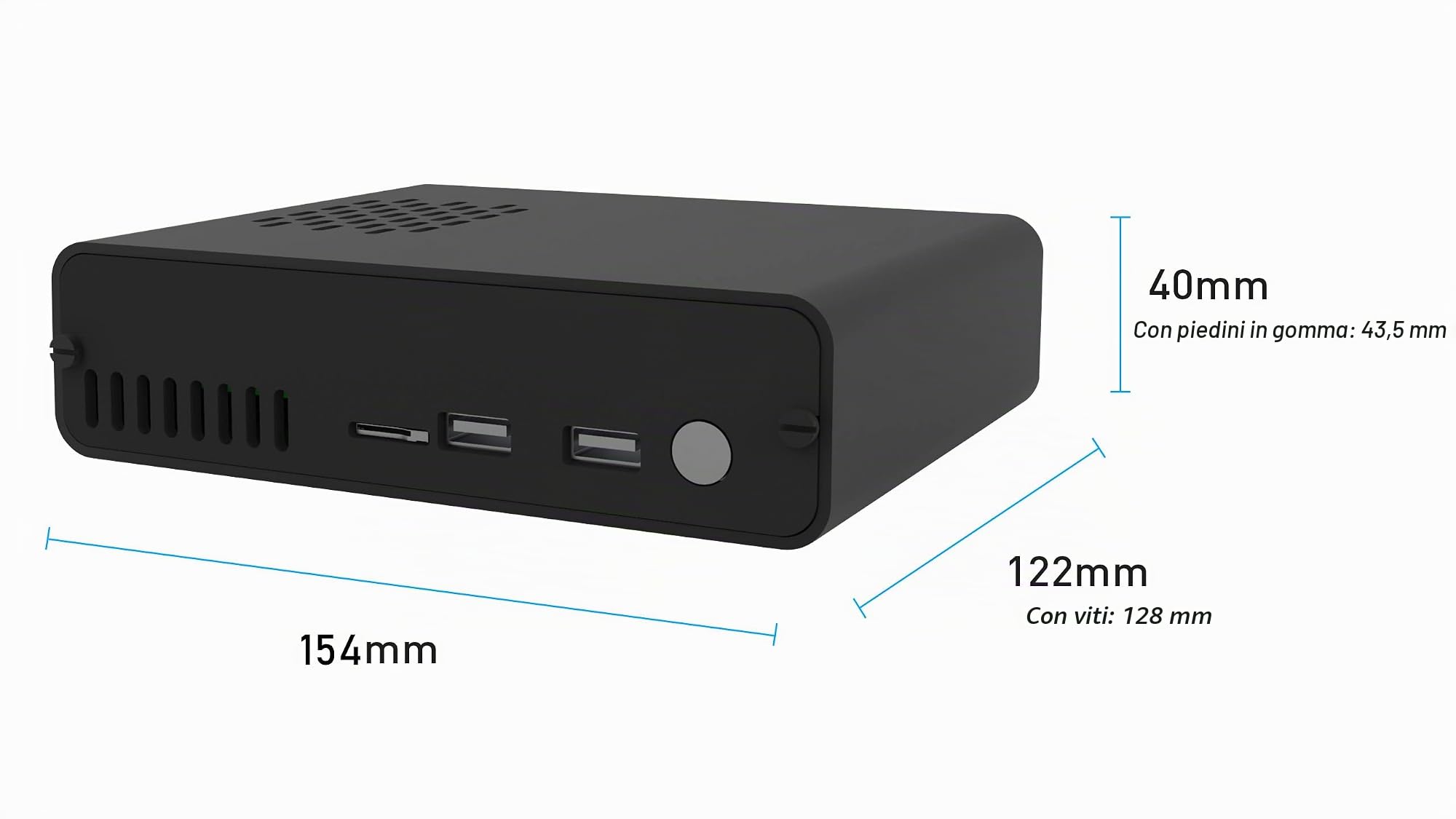 GeeekPi DeskPi Pro V2 Set-Top Box per Raspberry Pi 4 - Supporto SSD, Full Size HDMI, Safe Power/Reset, Ice Tower Cooler, Alimentazione Elettrica