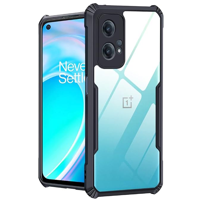 AmazonBasics TPU Shockproof Drop Protection Camera Protection Back Cover Case For Oneplus Nord Ce 2 Lite - (Sides Black/Back Transparent)