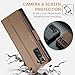 FCOZCKLOM Compatible with Samsung Galaxy S21FE Wallet Case[RFID Blocking], PU Leather Flip Cover with Kickstand Card Holder for Galaxy S21FE 5G 6.4 inch (Brown)