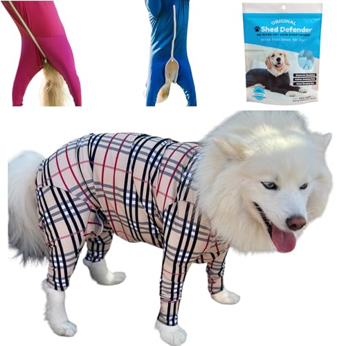 Image of Shed Defender Original Dog Onesie for Shedding Control - Seen on Shark Tank, Lightweight Breathable Dog Suit, Bodysuit for Dogs, Recovery Suit, Anxiety Relief, Full Coverage, Easy On /Off, Dog Jumpsuit