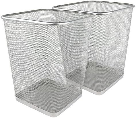 Greenco Mesh Wastebasket Trash Can
