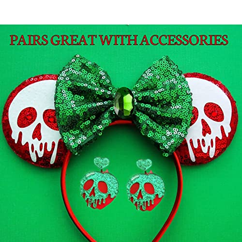 Poison Apple Snow White Witches Earrings for Women. Cute Halloween Cosplay Earrings for Women, Teens, College Students and Adults.4