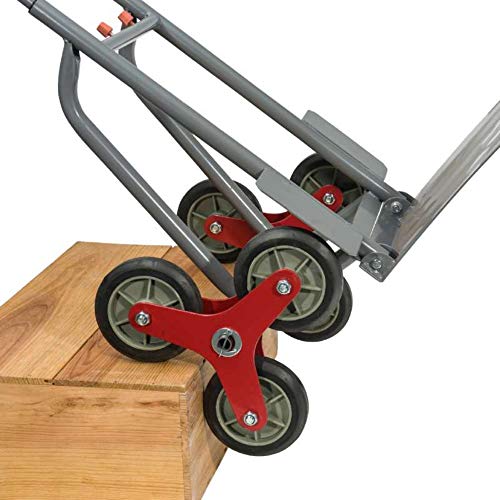 WerkaPro 10770 Steekwagen, inklapbaar, 6 wielen, in hoogte verstelbaar, maximale belasting 150 kg, inklapbaar slabbetje - Image 6