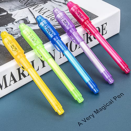 Stenda STENDA-2 Invisible Spy Ink Pen 5 Pcs, With Uv Pen Light, Party Favors For Kids 8-12 thumb #1