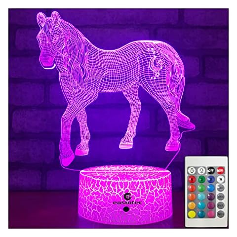 easuntec Horse Gifts for Girls,Horse Toys Night Lights for Kids with Timer Remote Control & Smart Touch 7 Colors Birthday Gifts for Girls Age 2 3 4 5 6 7 8 9 Year Old Girl Gifts (Horse) Cover