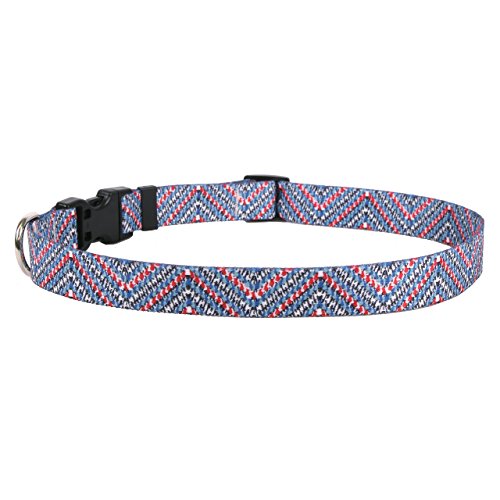 Image of Yellow Dog Design Easy-Snap Pet Collar, Multi Tweed, Large 18 inch - 28 inch