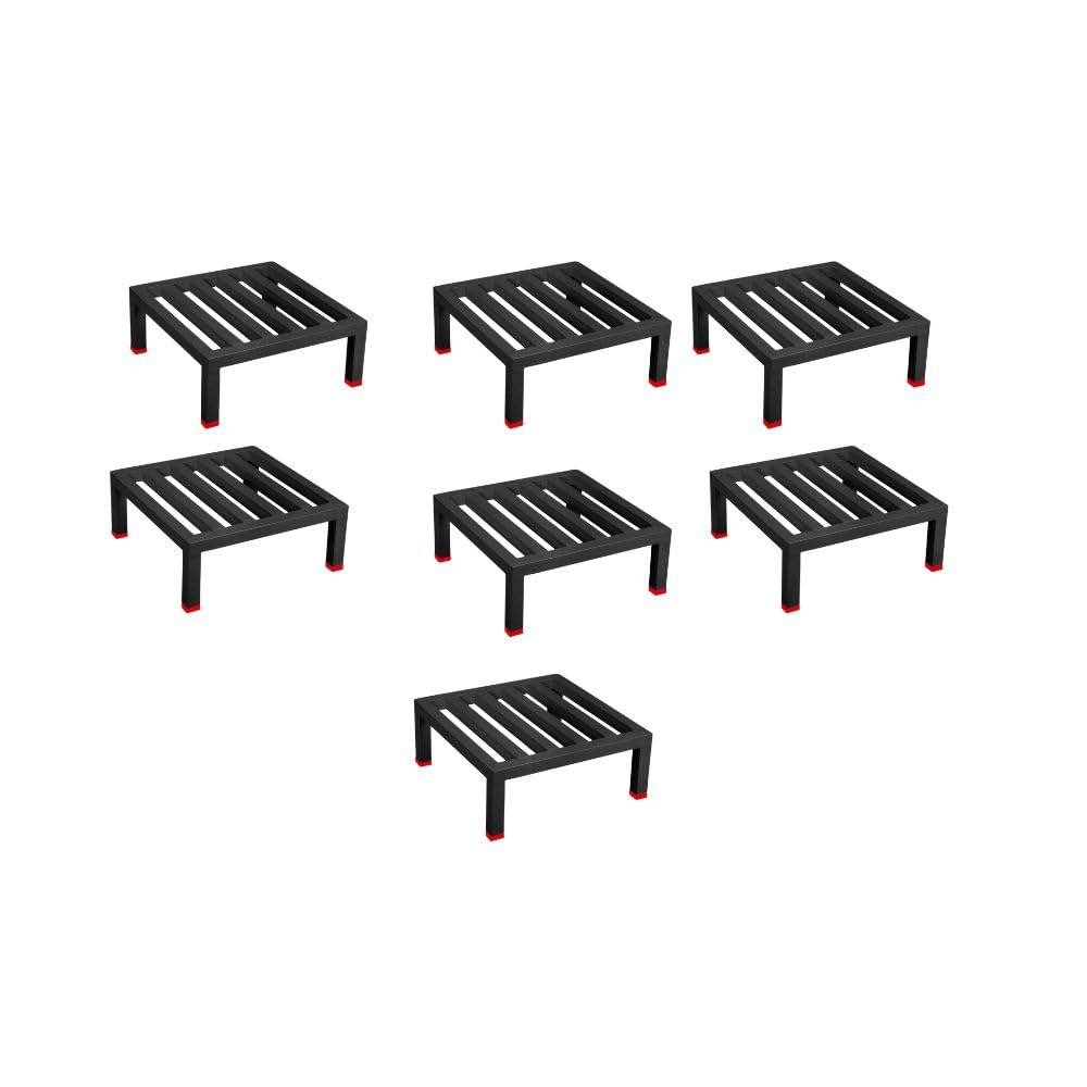 NAYRA Black Iron Plant Stand - Heavy Duty Outdoor Stand -9