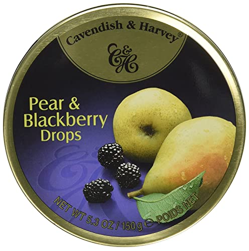 Cavendish And Harvey Candy 3 Flavor Variety Bundle Fruit Hard Candy Tin 5.3 Ounces Imported German Candy (Mixed Fruit, Wild Berry, Pear And Blackberry Drops) With Omegapak Starlight Mints #TOP6