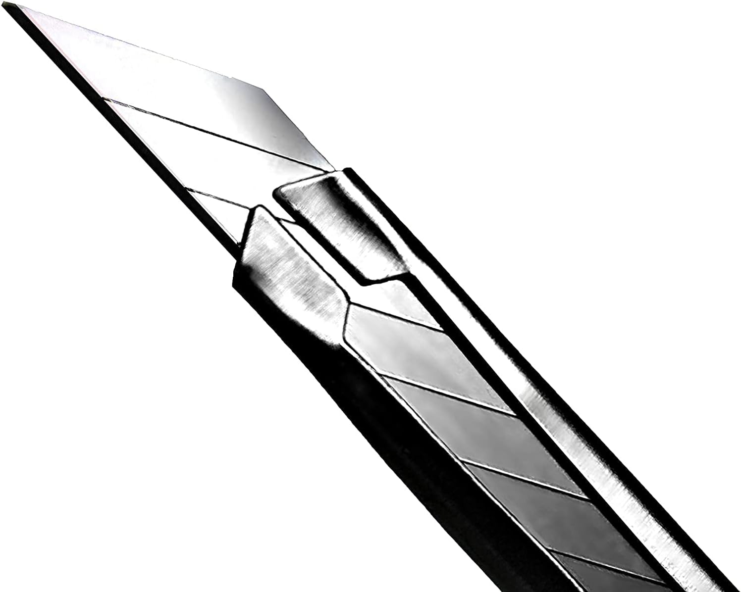 Stainless Steel Precision Cutting Knife with Lockable and Replaceable 30 Degree Acute Angle Blade 12 Pack