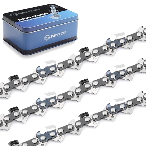 Image of 16 Inch Chainsaw Chain, .325 inch Pitch .050 inch Gauge 66 Drive Links, Germany Steel Anti-Kickback Replacement for Husqvarna 435, 435E, 450, Echo CS-400, CS-450, 3-Pack