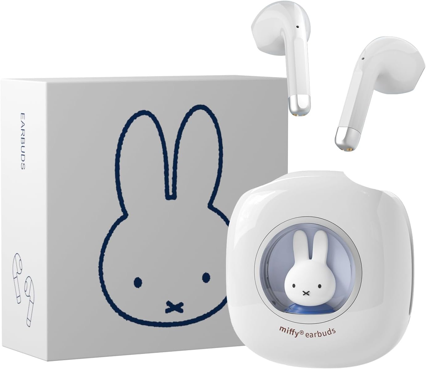 Miffy Bluetooth Wireless Earbuds Headset (Bule)，IPX5 Waterproof Ear Buds Headphones