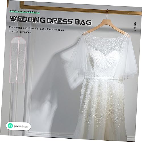 Healifty Wedding Dress Storage Bag Long Non Woven Dress Cover for Bridesmaid Gowns Breathable Garment Bag to Prevent Stains and Wrinkles Design for Easy Hanging and Storage3