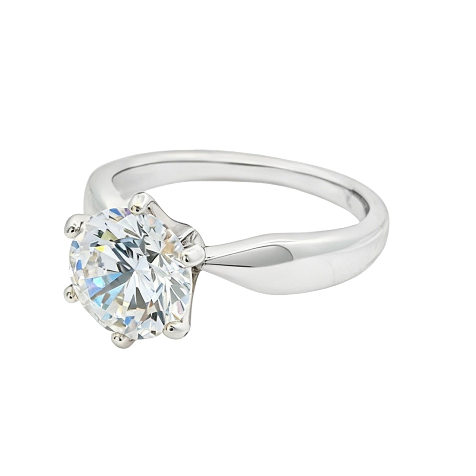 Anillo de solicitud de 9 K/14K/18K oro/oro blanco/PT950 auténtico con moissanita solitaria
