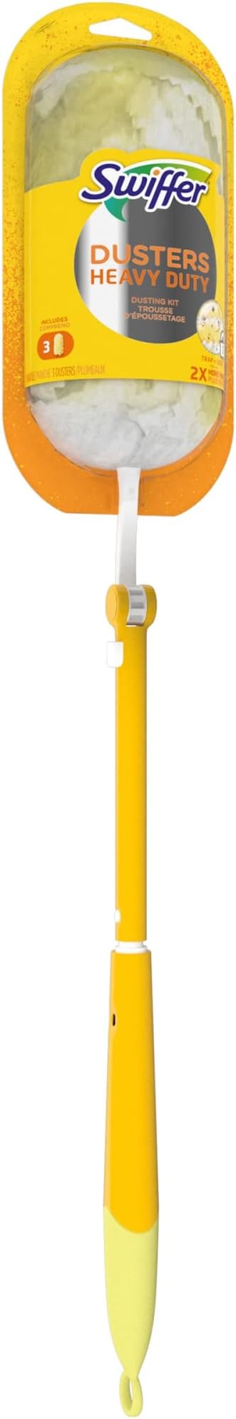 Dusters Heavy Duty Extendable Handle Dusting Kit (1 Handle, 3 Dusters)