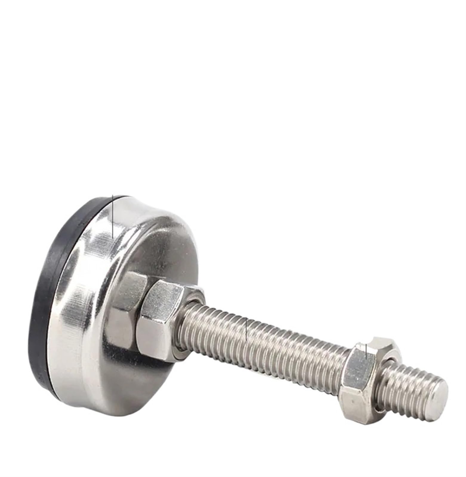 Piedini regolabili per giradischi in acciaio inox con filettatura M8 M10 M12, piedini di livellamento per mobili, 6 pezzi (D65 x M12 x 150 mm) per una stabilità ottimale