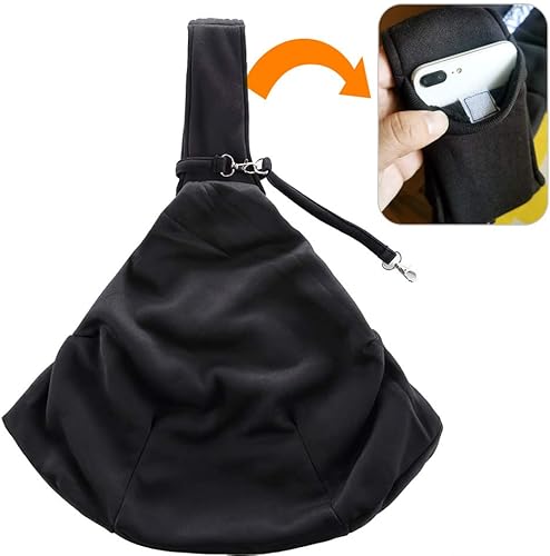 Miniatura 6 de Lynkaye Bolsa transportadora para perros y mascotas, bolsa de viaje para perros pequeños, gatos, correa ajustable, manos libres, bolsa de papoose